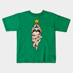 Sloth Merry Christmas Kids T-Shirt